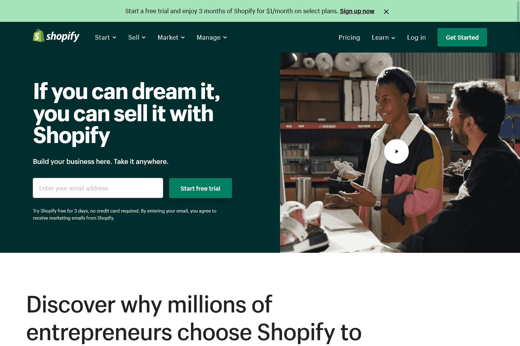 Shopify ecommerce platform