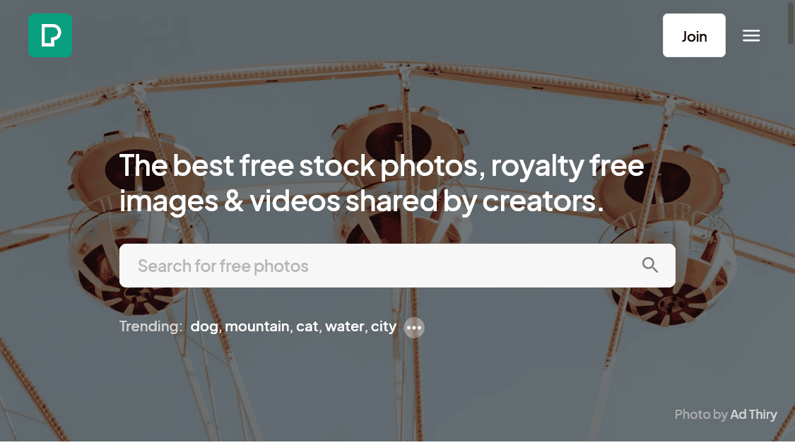 Pexels stock image website